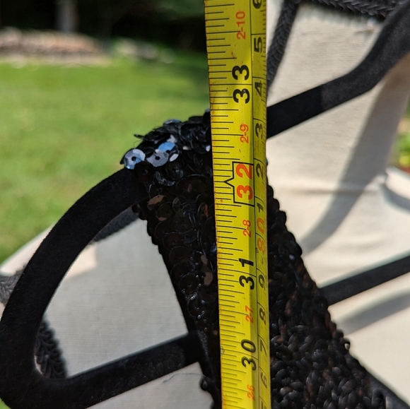 Amber Blue Sequin Black Cocktail/Prom Mini Dress Size Medium - Picture 3 of 6